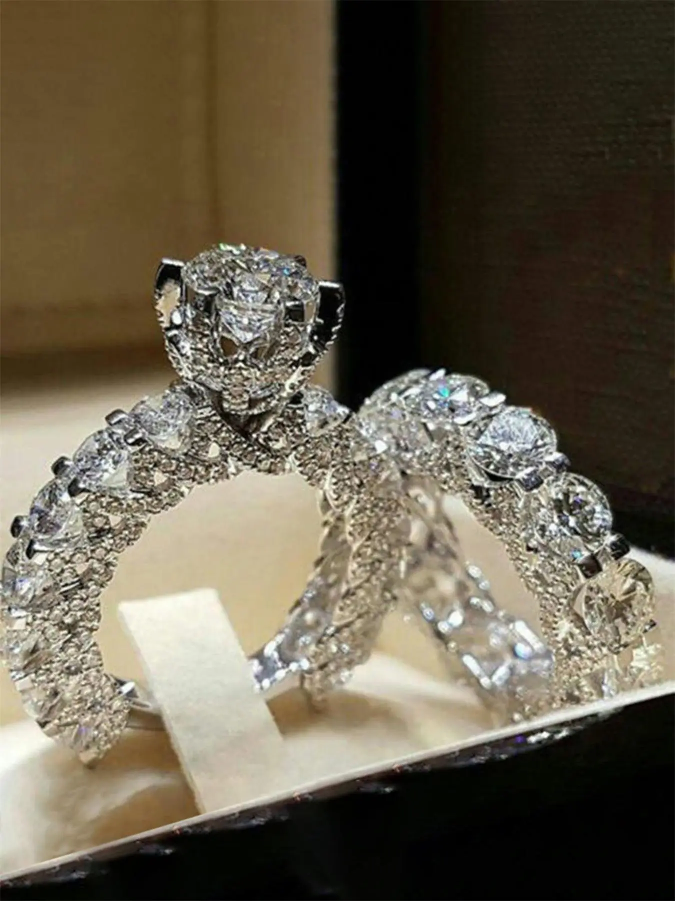 Luxury Artificial Zircon Decorated Ring, Gorgeous Rhinestone Decorated Ring for Women, Elegant Rhinestone Ring, Wedding Engagement Anniversary Party Jewelry Gifts, Beautiful Rings, Unique Ring
