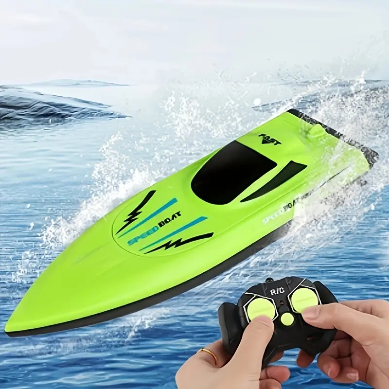 2.4Ghz RC Remote Control Speed Vessel Toy for Kids 6+, Electric RC Boat with 360-Degree Flexible Rotation, Bright Colors, Stylish Design, Great Holiday Gift for Summer Pool (Toys & Hobbies)