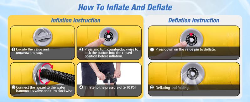 WARMOUNTS Inflatable Dog Water Ramp, Floating Dock Platform for Big Dogs (Up to 220 LBs) with Ladder, Ropes, Non-Slip Pad, High Visibility Dogs Safety Ramp for Pool, River, Boat