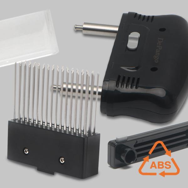 DePango Meat Tenderizer with 48 Stainless Steel Blades, Ergonomic Handle for Easy Pressing, Detachable Design for Thorough Cleaning, Ideal for Beef, Pork, Chicken