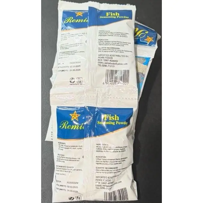 Remie Fish Powder Seasoning Mix - Seafood Spice for Flavor Enhancement, 10 Sachets