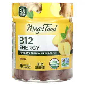 MegaFood B12 Energy, Ginger, 70 Gummies