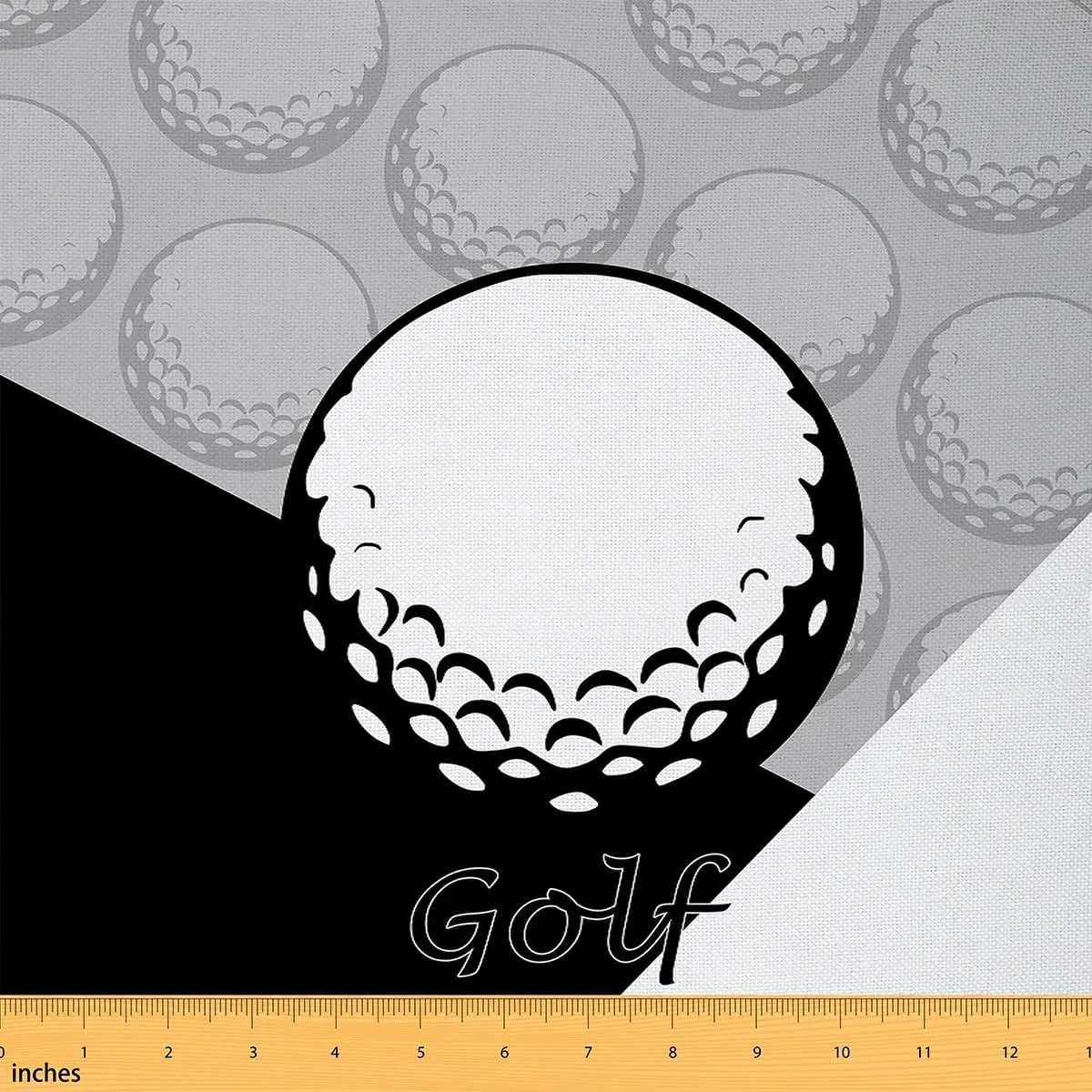 Feelyou Durable Polyester Golf Fabric - 1yd (36in x 58in), Waterproof Ball Print, Tight Weave, Medium Weight, Easy-Clean, Machine-Washable, Indoor Upholstery, Cushion-Use, Golf Lovers' Home Decor, Handbag-Compatible, Can Be Used For Cushions