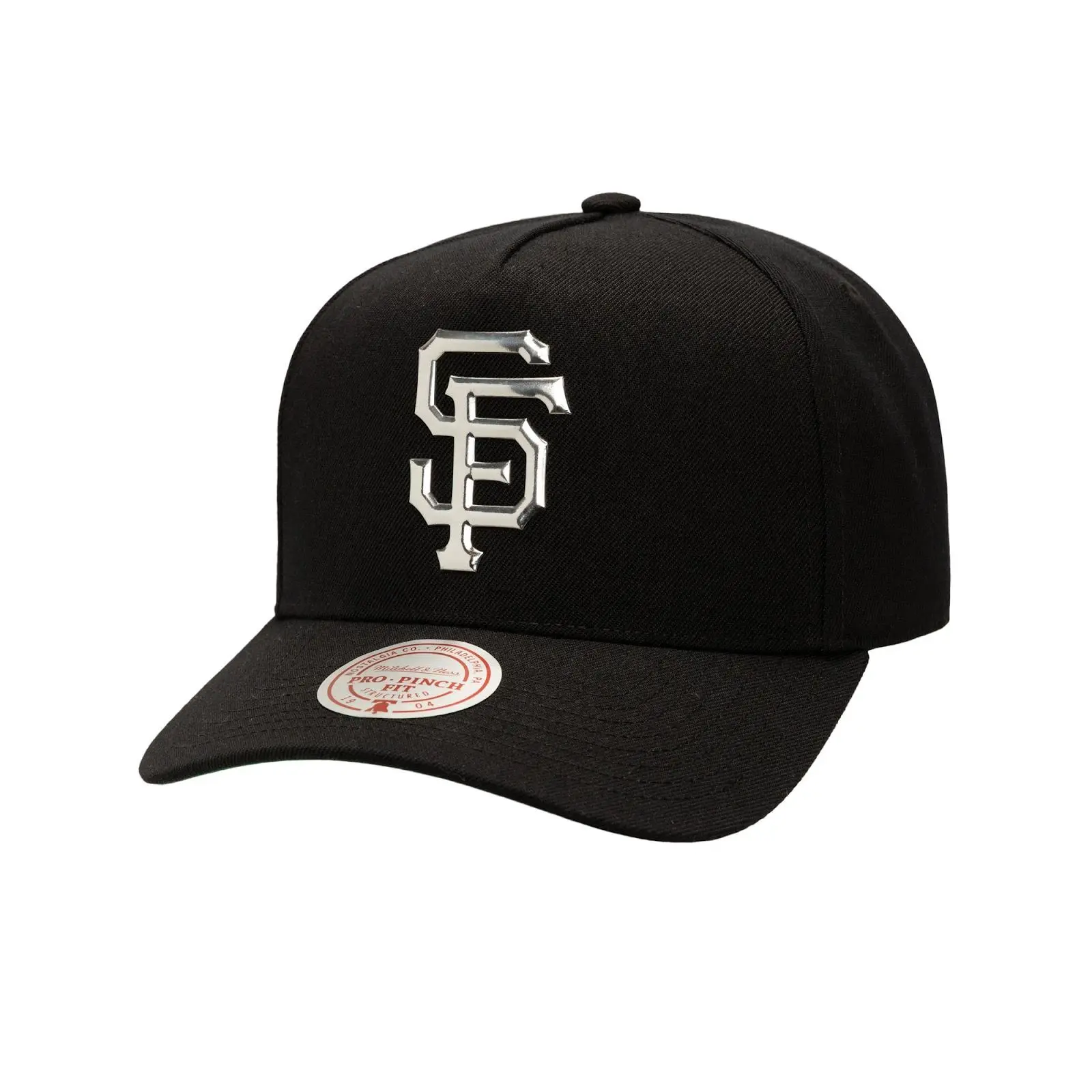 San Francisco Giants Black Chrome Pro Pinch Snapback Hat