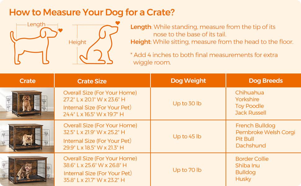 SONGMICS HOME Feandrea Dog Crate Furniture, Side End Table, Modern Kennel for Dogs Indoor, Heavy-Duty Dog Cage with Multi-Purpose Removable Tray, Double-Door Dog House