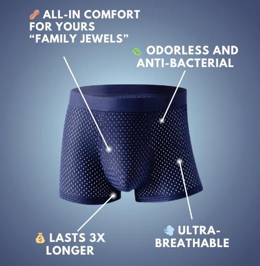 Breathable mesh ice mesh underwear men's boxer briefs fashionable men's underpants Menswear Lingerie Outdoorfun Fathersdaygift Athletic