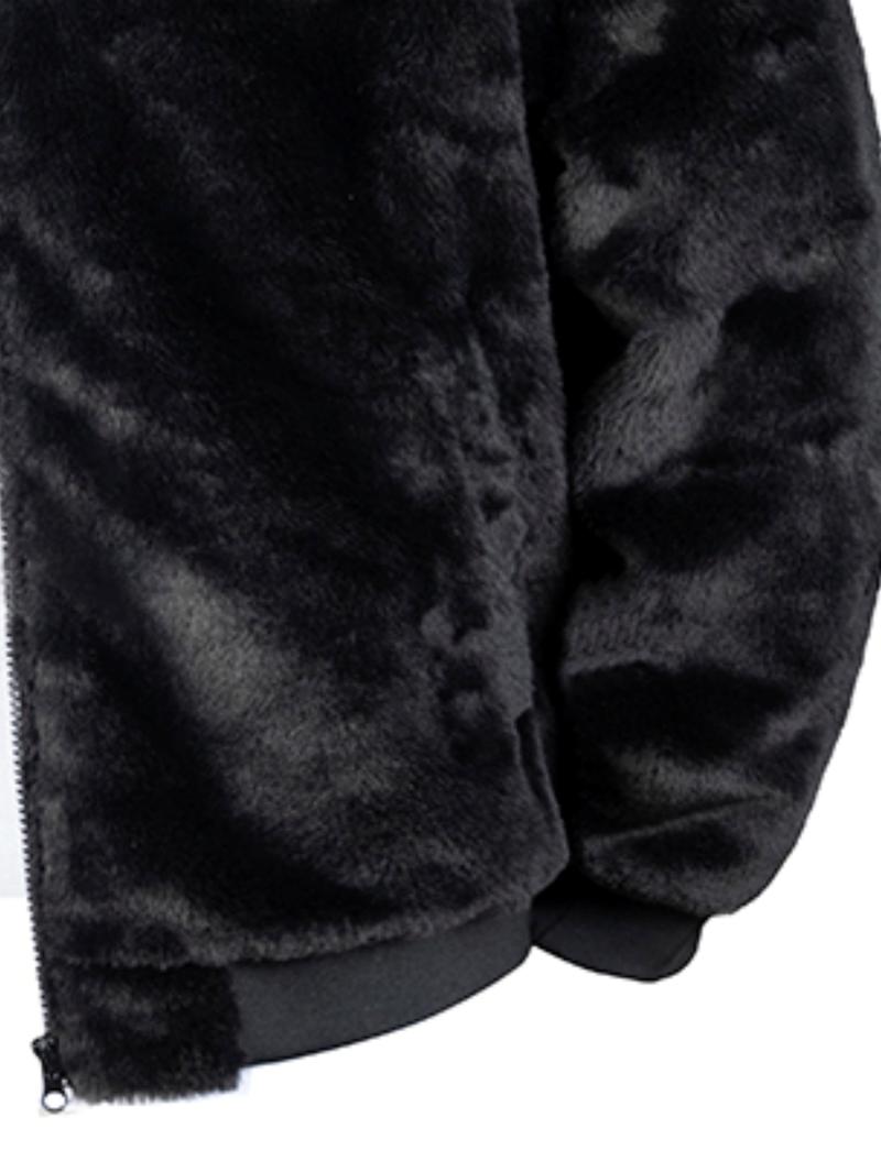 TJL Men's Winter Mink Fur Coat Imitation Mink Velvet Thick Warm Short Hooded Jacket Plus Size Menswear Soft jackets old money outfits 1999 outfits men snow