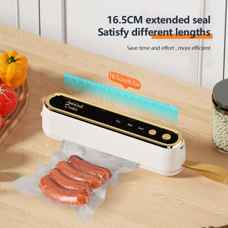 【FaddishDeal】Portable vacuum sealing machine, automatic electric vacuum sealing machine, one click to keep vegetables and meat fresh! Springtok.
