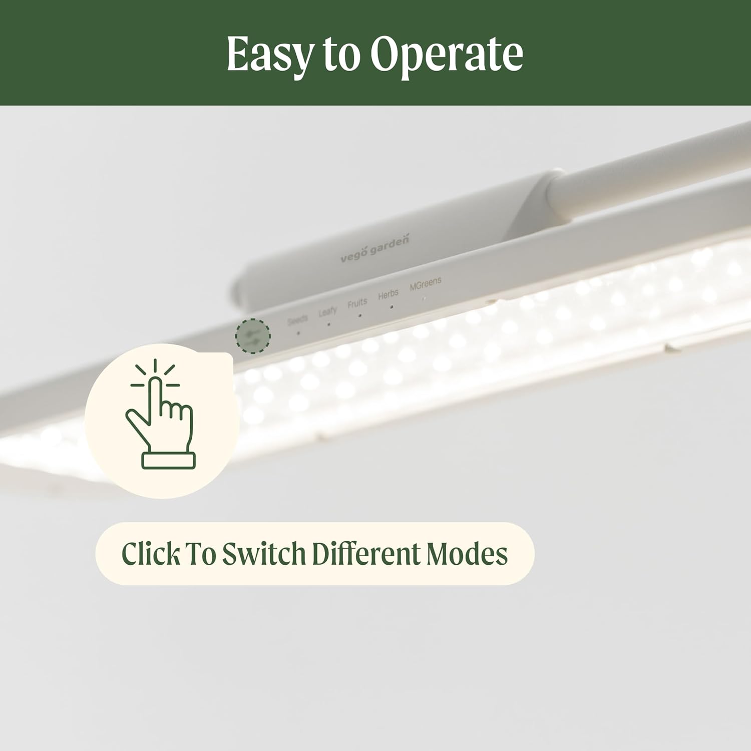 Vego Garden Grow Lights Stand for Indoor Plants Full-Spectrum LED Light with 5 Modes & Adjustable Height 14.9" to 22.5" for Seedlings Fruit Herbs Greens & Microgreens Heavy Duty Greenhouse Modern Design