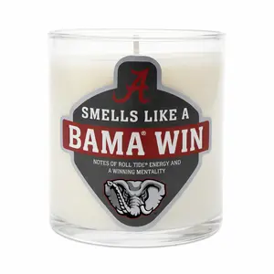Smells Like a Bama Win Scented Candle – Officially Licensed University of Alabama Fan Gift – Soy Wax Scented Candle – Roll Tide Home Decor – Game Day Gift