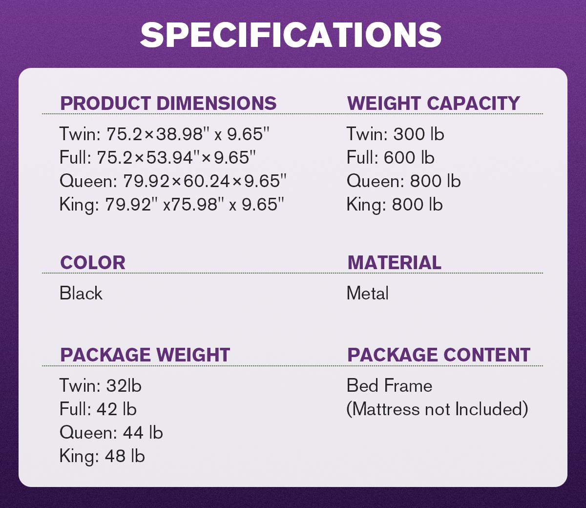 MUTICOR Floating LED Iron Bed Frame with Metal Slats【No Mattress】Headboard Outlets and Multi-Color Lighting, No Box Spring Needed, Twin/Full/Queen/King