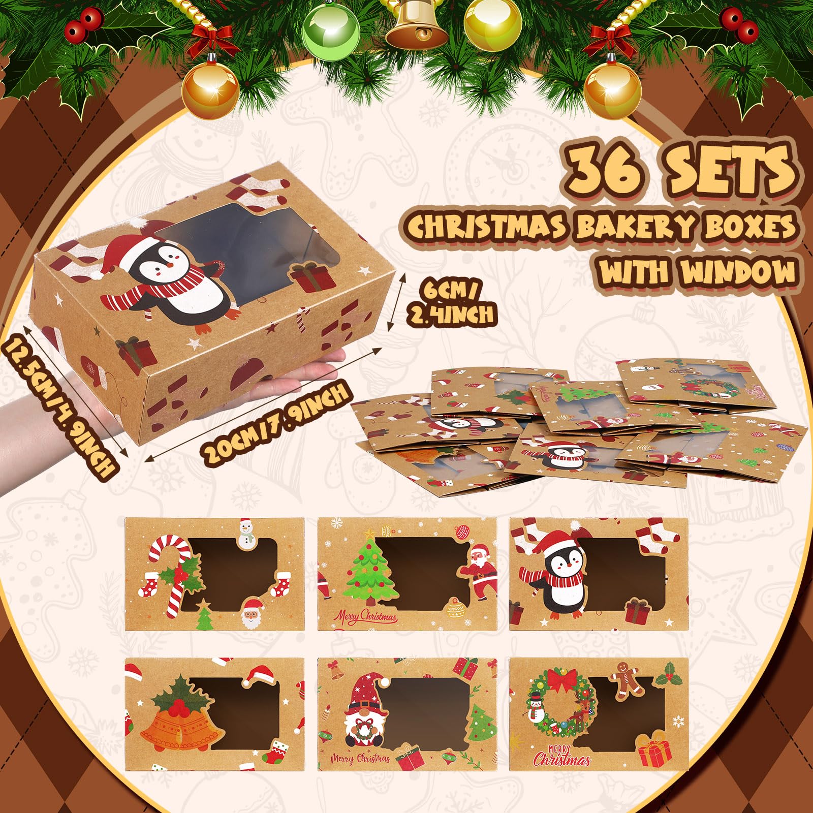 36 Pcs Wedding Gift Box Candy Boxes Treat Boxes kraft Paper Gift Box with Monster Bear Pattern Appreciation Gift for Friends Teacher Students Office Employee Coworker,Mother's Day Galentines Birthday School Classroom Party Gift,Valentine Gift Exchange