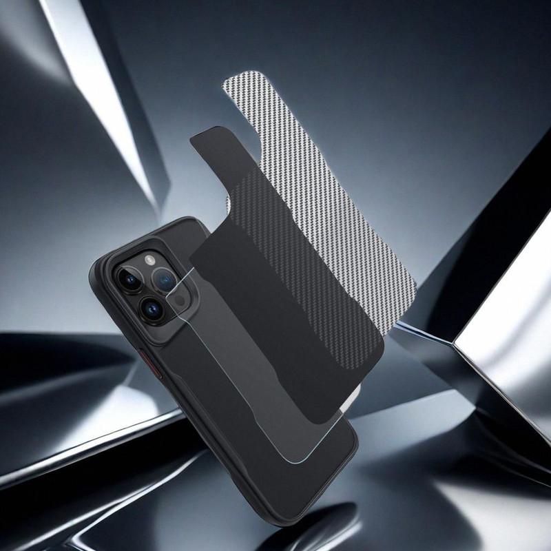 Magnetic Invisible Ring Stand Case for iPhone 17 Pro Max/16 Plus/15/14/13/12 Pro - Hard  Back Panel with Strong Grip Viewing, Shockproof Protective Cover-HN-PG01