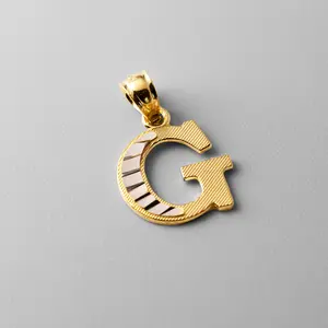 14K Gold Block Letter G Pendant | A-Z Pendants