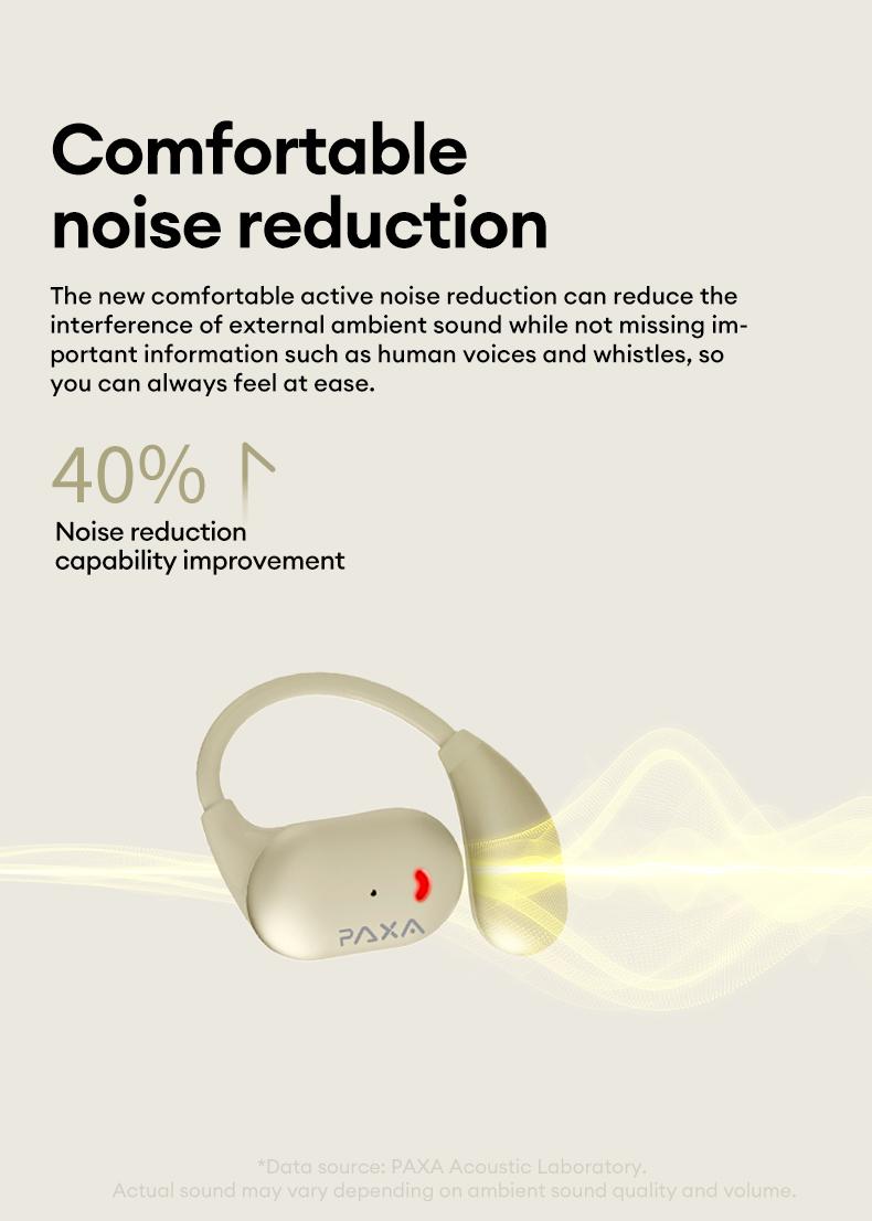 PAXA KC-10 Wireless Headphones with bluetooth 6.0 OWS Waterproof Sport Headsets Noise Reduction Headphones With Mic Earbuds Audio Electronic