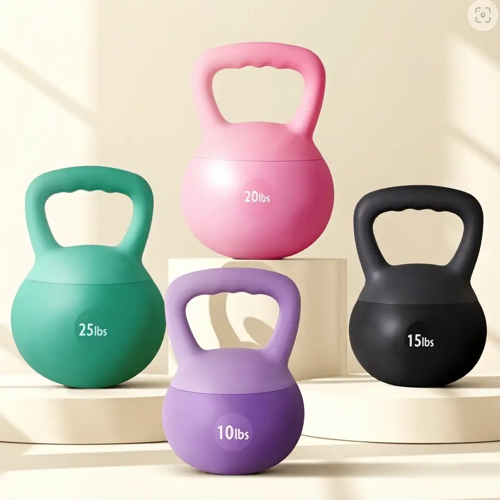 10-30 lbs Soft Kettlebell - It features a cushioning and impact-resistant base, a non-slip grip, and weights suitable for home workouts, enabling safe strength training. Home Gym Equipment