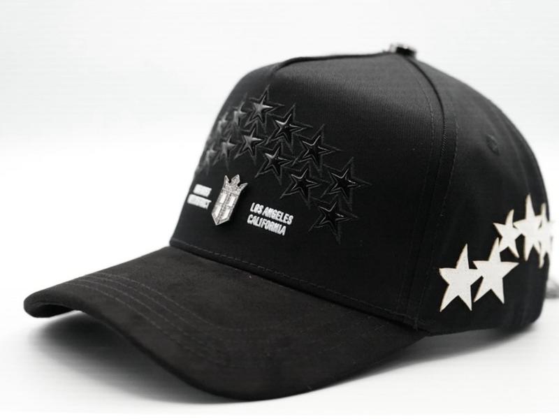 Big Boss District Hat Unisex Black Baseball Cap with Star Design and ARTS DISTRICT Logo Unique Stand Out Style