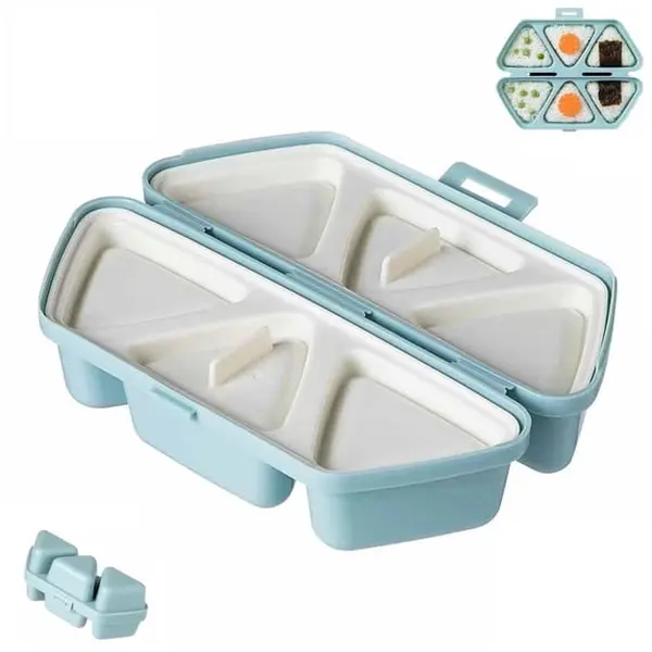 6 in 1 Onigiri Mold Set Triangle Rice Ball Mold Sushi Rice Mold Musubi Press Rice Ball Maker Bento Lunch DIY Kitchen Tool