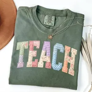 HappyShift - Comfort Colors Floral Teacher PRINTED T-shirt Cute Teacher Gift Spring Floral Teacher Tee Teaching Apparel Teacher Appreciation Gift