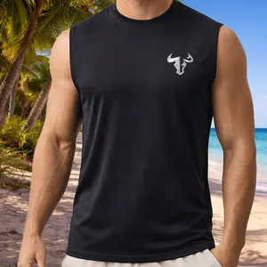 Men’s Small Chest Print Sleeveless Gym Tank | Breathable