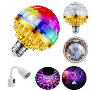 Party Gift Rotating LED Magic Ball Light - Plug-In Colorful Strobe Ambient Light, Ideal for Family Parties Bars Karaoke Holiday Decor