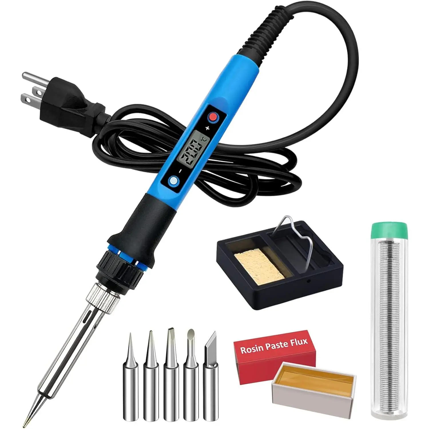 80W Pro Soldering 3-Second Preheating Iron | Digital Temp Control with Thermocouple | All-in-One Soldering Gun Kit for PCB Repair & Jewelry Making (Overheat Protection)