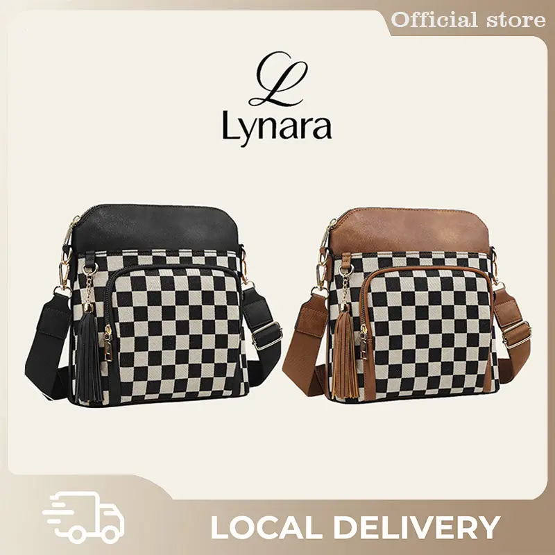 Women's Plaid Detail Crossbody & Shoulder Bag - Fashionable Bags for Daily Commute, Crossbody or Shoulder Carry, Plaid Detail Women's Crossbody & Shoulder Bags