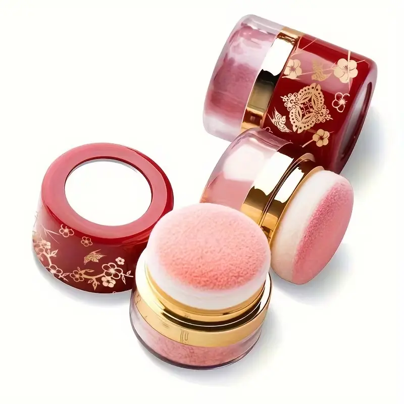 3 Color Blush, Coral/Peach/Frostbite Red Blusher, Delicate Smooth Powder, Skin Friendly No Caking, Long Lasting Natural Makeup, Easy Touch Up, Portable Mini Blush for Daily Commute Date Dinner, Ideal Birthday Easter Gift for All Skin Tones