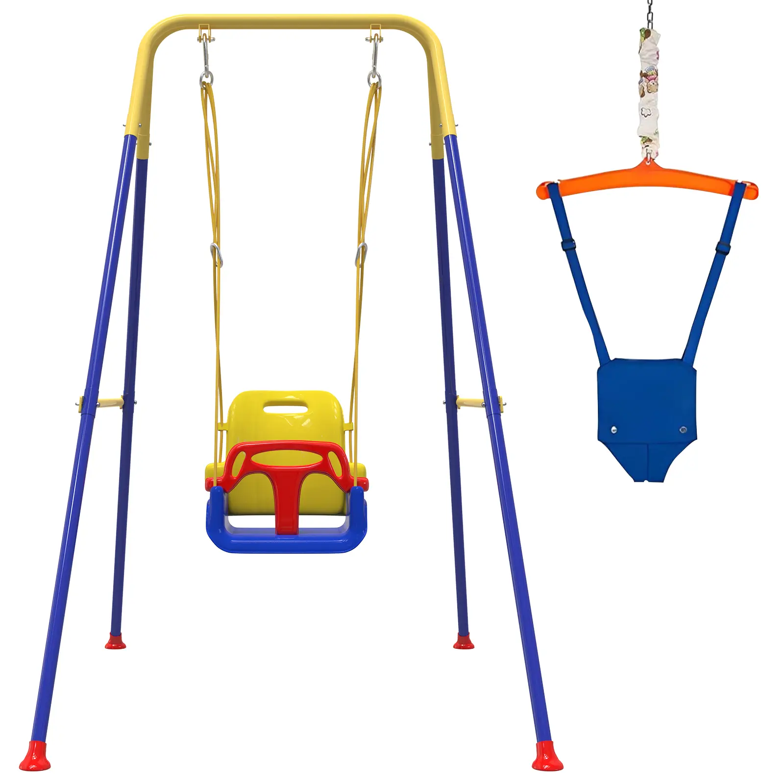 2 in 1 Toddler Swing ＆ Jumper, Swing Set for Indoor/Outdoor, Baby Jumpers and Bouncers, Easy to Assemble & Store, Suitable for Children 6 Months and Older #tiktokshopbacktoschool,back to school
