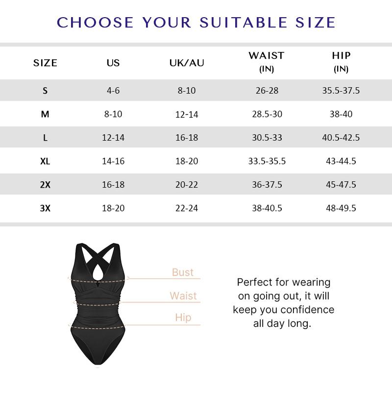 Shapellx Women's Smart Sculpt Front Ruched Swimsuit Tummy Tucking One Piece Slimming Bathing Suit Sculpting Snatched Waistline Swimwear