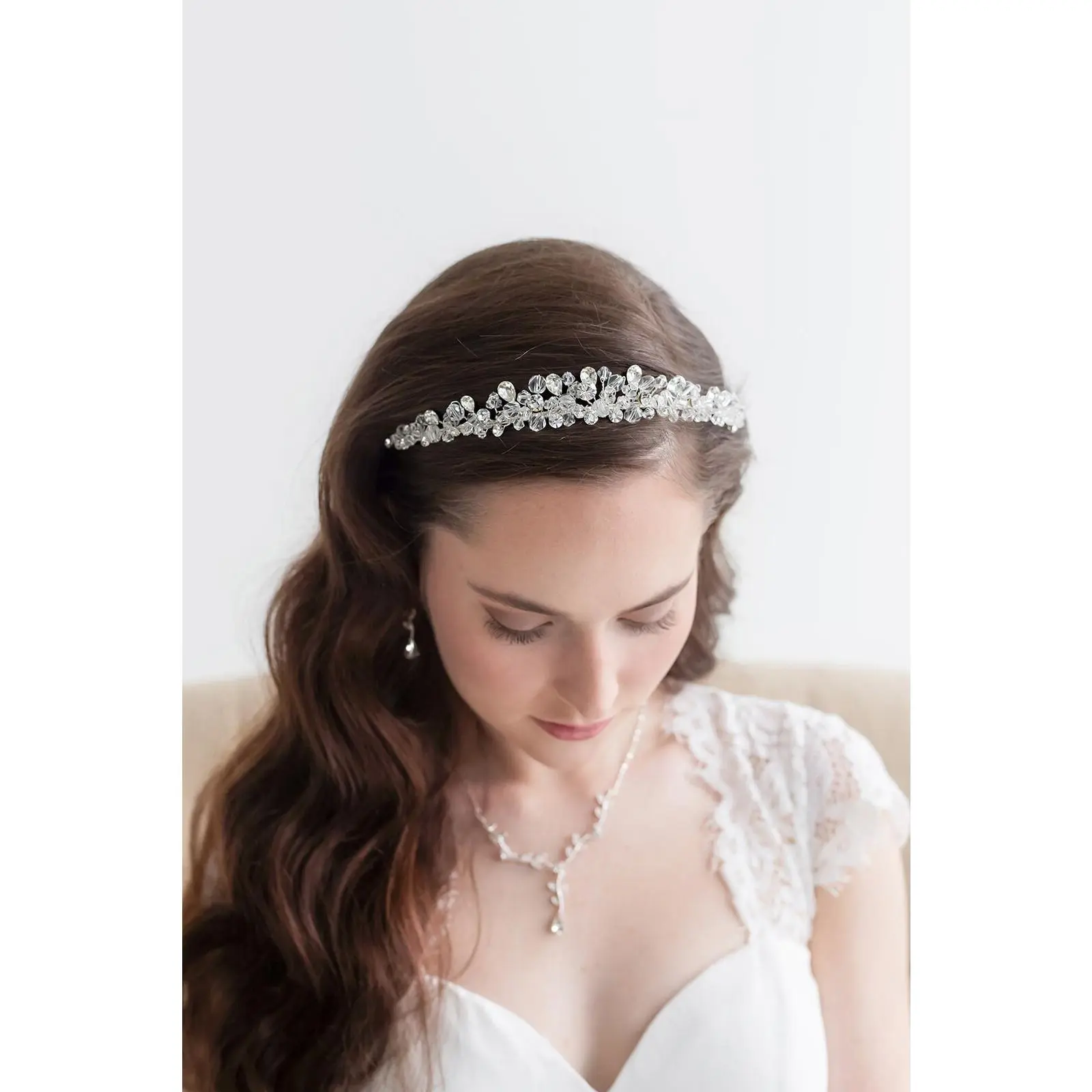 Bridal Styles Boutique Crystal Tiara Crown - Silver Sparkle Hairpiece Crystal Bridal Tiara - Elegant Silver, Gold & Rose Gold  main image 3