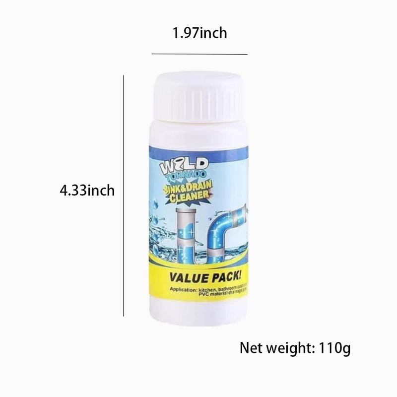 Powerful Sink and Drain Cleaner Powder, Fast Foaming Drain Cleaner for Kitchen and Pipes Cleaning Tool