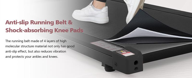 Walking Pad App & Remote Controlled Under Desk Treadmill Quiet, Flat Portable Treadmill with LED Display, Installation-Free for Home/Office