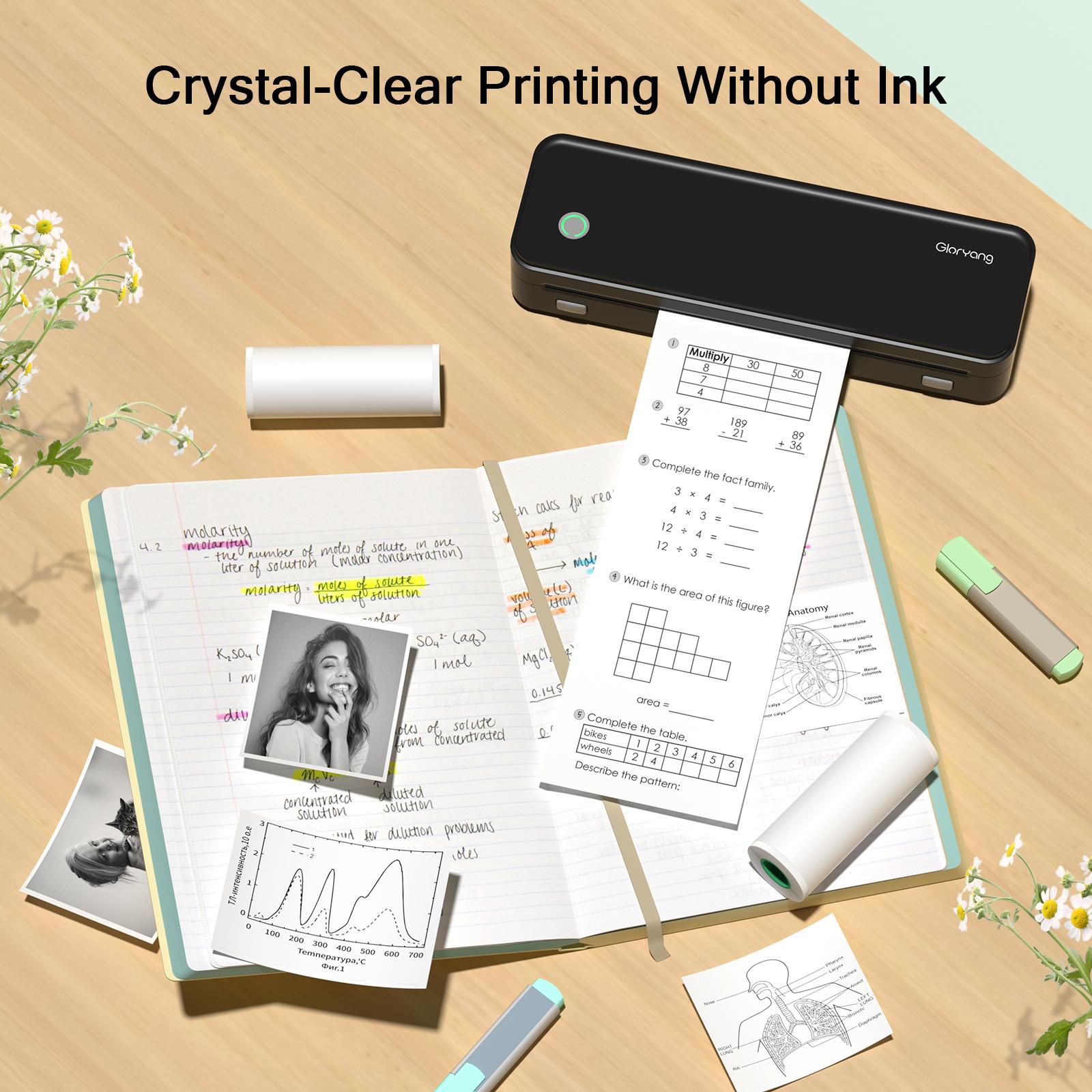 【JADENS】Thermal Paper For Jadens Portable Pirnter,US Letter  8.5''×11' ,4X6 inch,3 icnh,2 inch Round Label,2 inch Sticker Label