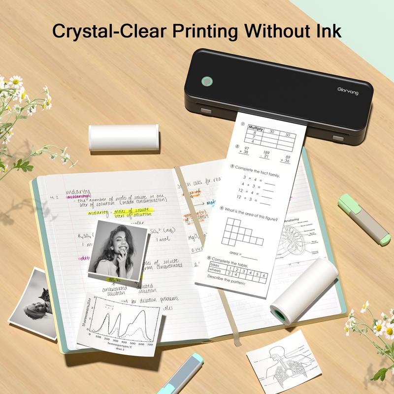 【JADENS】Thermal Paper For Jadens Portable Pirnter,US Letter  8.5''×11' ,4X6 inch,3 icnh,2 inch Round Label,2 inch Sticker Label