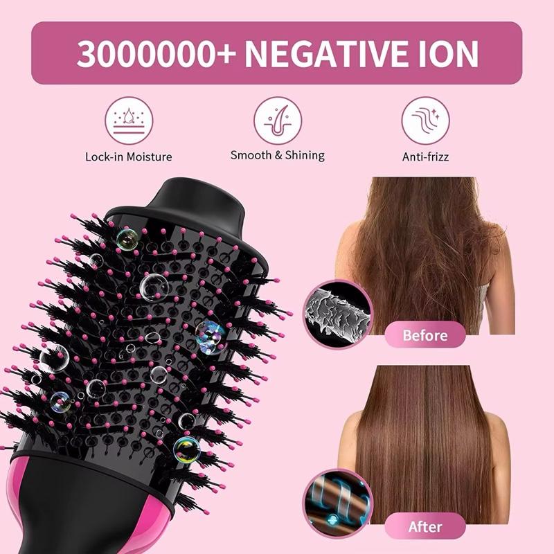 Professional High Quality One Step Hair Dryer Brush Styler Tools Fast Heating Hair Straightener & Drying Hot Air Brush for Dry Straight Curl