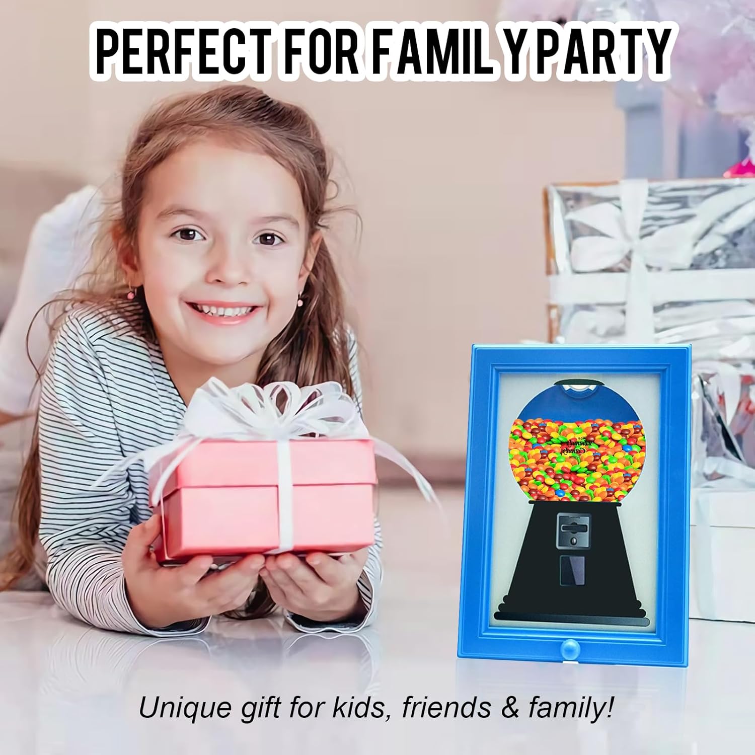 New Handy Candy Frame - Versatile Candy Dispenser & Gumball Machine for Candies Nuts Dog & Cat Treats Wall or Table Mount Birthday Holiday Gift for Kids Adults 1PC