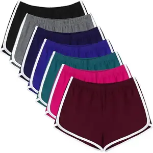 7PackWomensCottonShorts,DolphinBootyAthleticGymSportsShortsforYogaLoungeRunningzadiepink