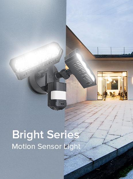 SANSI Super Bright  54W LED Security Lights Motion Sensor Flood Light Outdoor, 7000LM, 700W Equiv 5000K IP65 Waterproof, 4 Head Dusk to Down Floodlight for Garage, Yard, Porch，Hardwired Upgraded Energy Efficient Sidewalk Driveways Patio