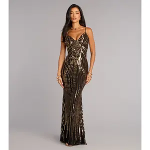 Cassie Sequin Pattern Mermaid Formal Dress
