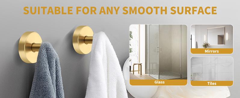 2 Packs Vacuum Suction Cup Hooks christmas gif  Gadgets Kitchen home essentials Drill Free Stainless Steel Suction Hooks bathroom accessories Waterproof Reuseable for Shower Bathroom Towel Hooks Shower Hooks Holders Shower Hooks Hanging Towels Loofah Robe