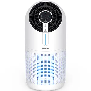 MOOKA Air Purifiers for Home Large Rooms Up to 1200ft², H13 True HEPA Air Purifier for Bedroom Home ,Office,Pets with Fragrance Sponge, Timer, Air Filter Cleaner for Dust, Smoke, Odor, Dander, Pollen