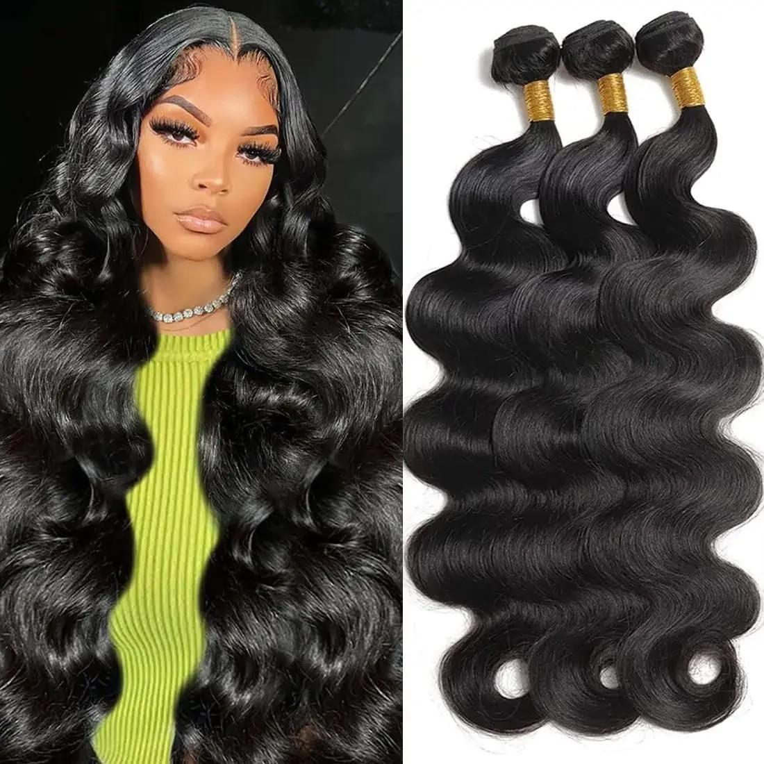 West Kiss Body Wave Human Hair Bundles Brazilian Virgin Hair Straight Bundles Sew in/ Glue in Viral Hair Bundle Deep Wave SpringStatements