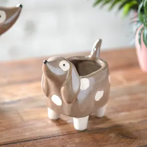 Brown Dog Planter