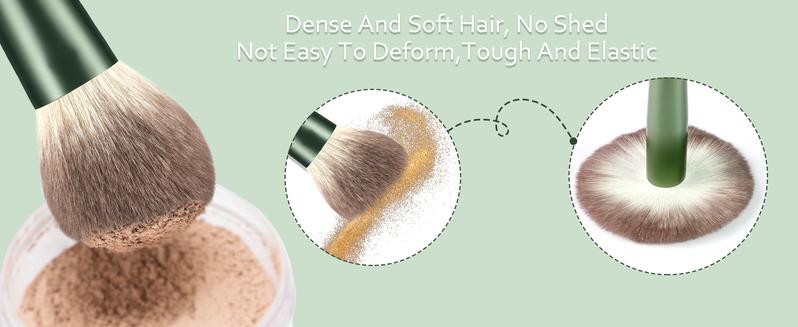 11Pcs Green Makeup Brush Set  Fluffy SOFT Bristles (No Itchy!)    Ultra Soft Fluffy Bristles + Storage Case Multi-Function Brushes kylie  brush  set