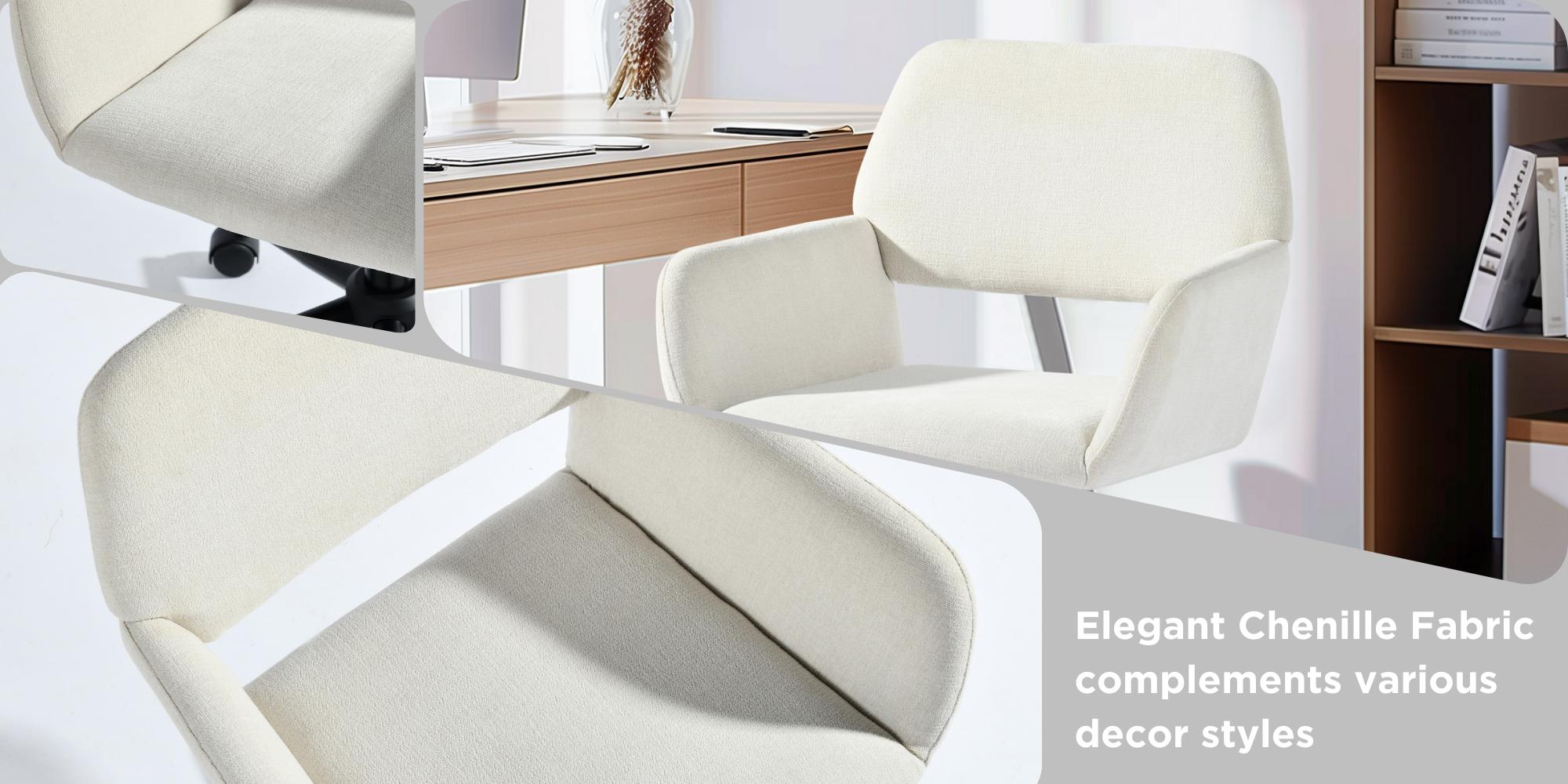 【Deals For You Days】Homy Casa Modern Design Ergonomic Office Chair with Lumbar Support & Height Adjustable Pneumatic Mechanism for Home Office Desk Chairs