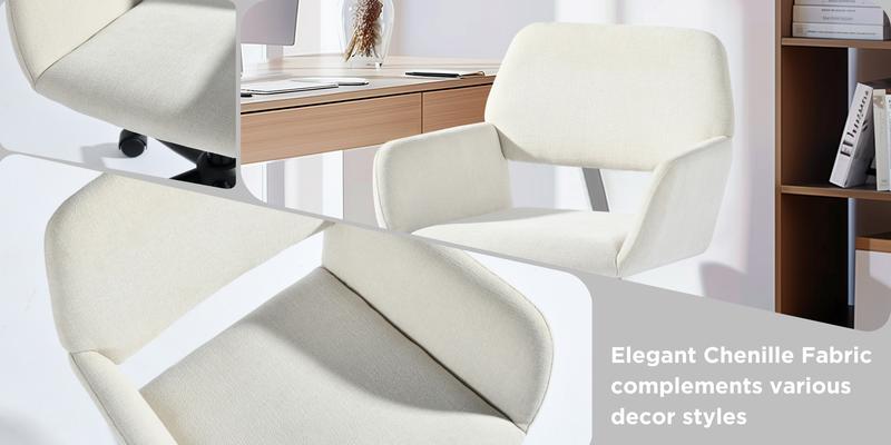 【Deals For You Days】Homy Casa Modern Design Ergonomic Office Chair with Lumbar Support & Height Adjustable Pneumatic Mechanism for Home Office Desk Chairs