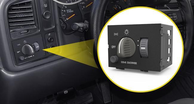 Nilight Headlight Dimmer Switch Compatible with 1995 1996 1997 1998 1999 Chevy Silverado 1500 Tahoe Astro 1995-1999 GMC Yukon 1999-2000 Cadillac Escalade with Yellowish LED Light