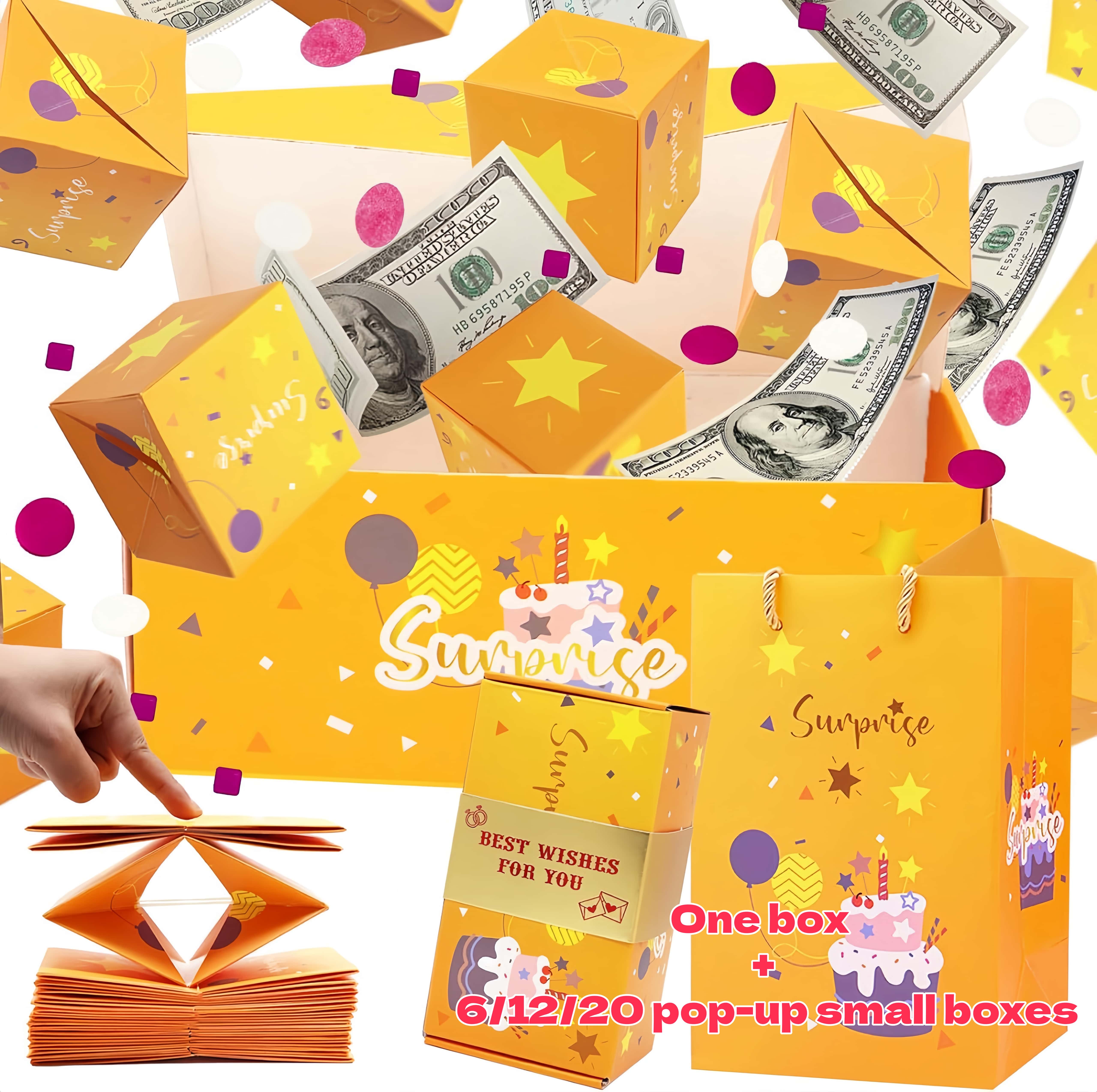 Surprise Pop-Up Gift Box, Creative Folding Bounce Red Envelope Box, Luxury Paper Explosion Gift Box for Birthday/Anniversary/Valentine's Day/Proposal-MM