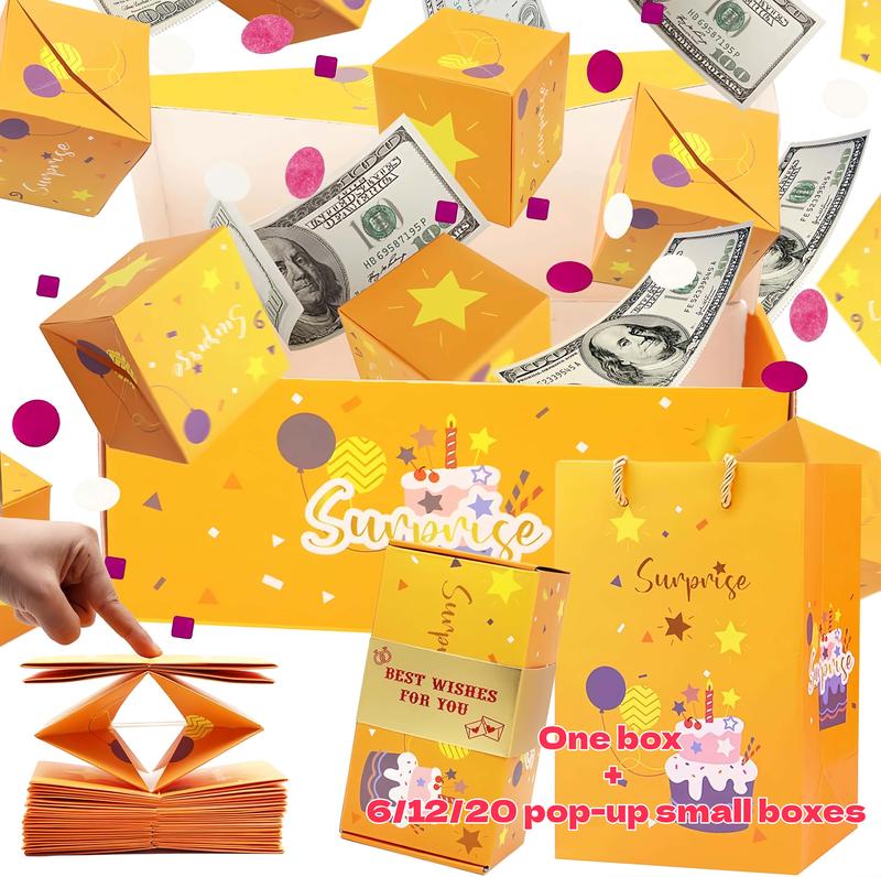 Surprise Pop-Up Gift Box, Creative Folding Bounce Red Envelope Box, Luxury Paper Explosion Gift Box for Birthday/Anniversary/Valentine's Day/Proposal